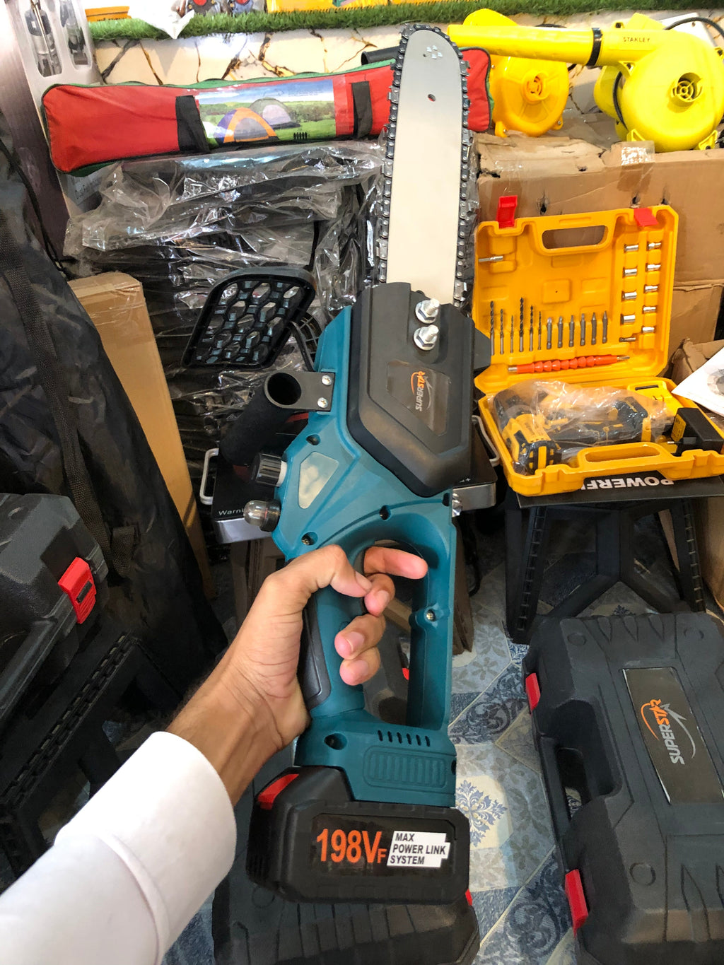 Rechargeable 298v 12inch chainsaw with double battery