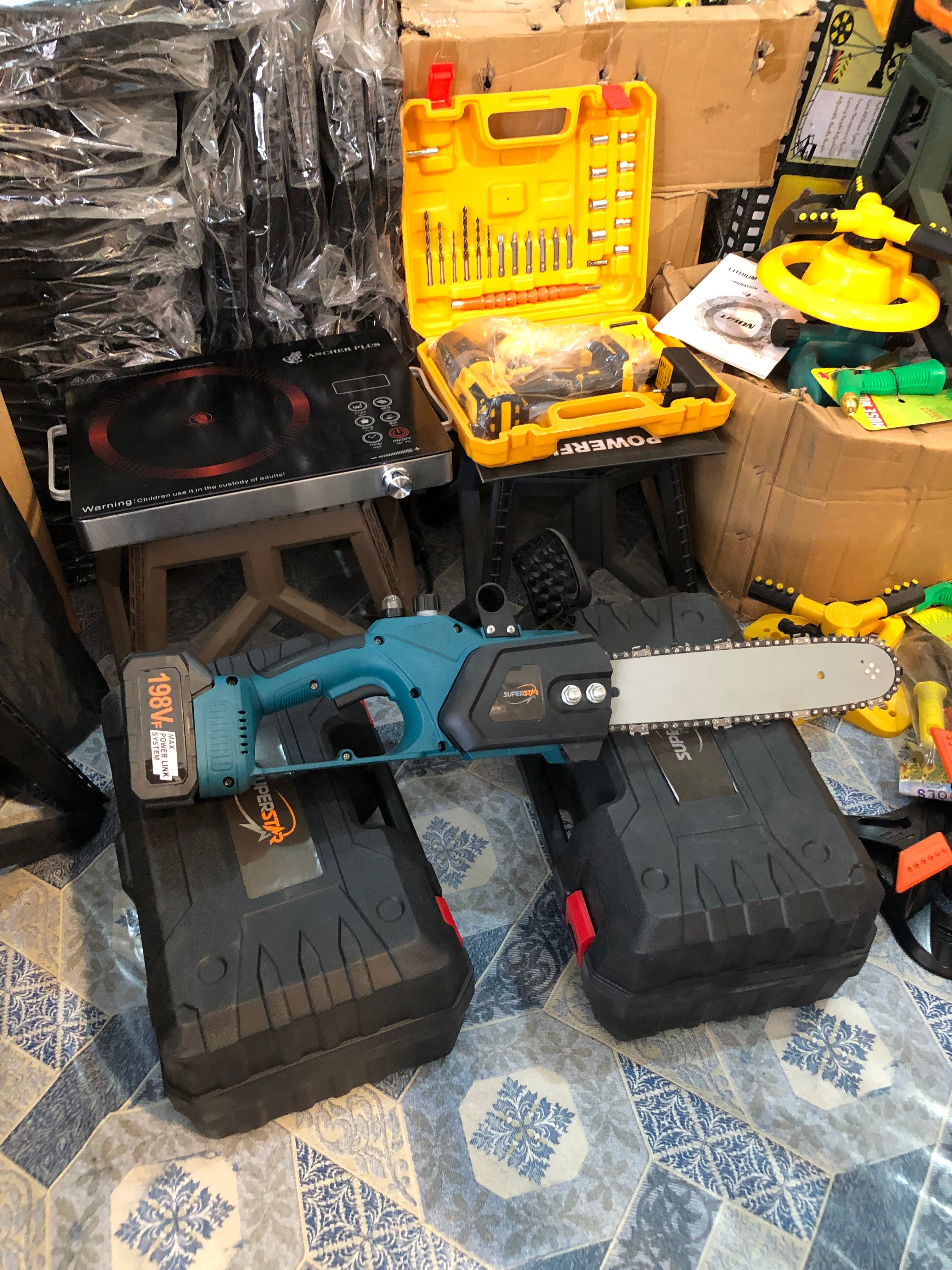 Rechargeable 298v 12inch chainsaw with double battery