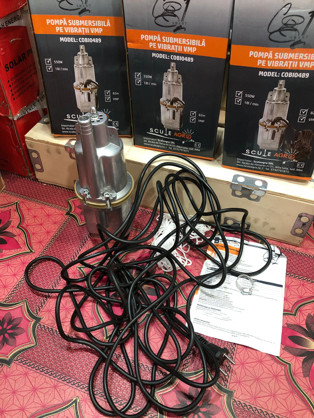 550W Submersible Water Pump – 18L/Min High-Pressure Deep Well Pump