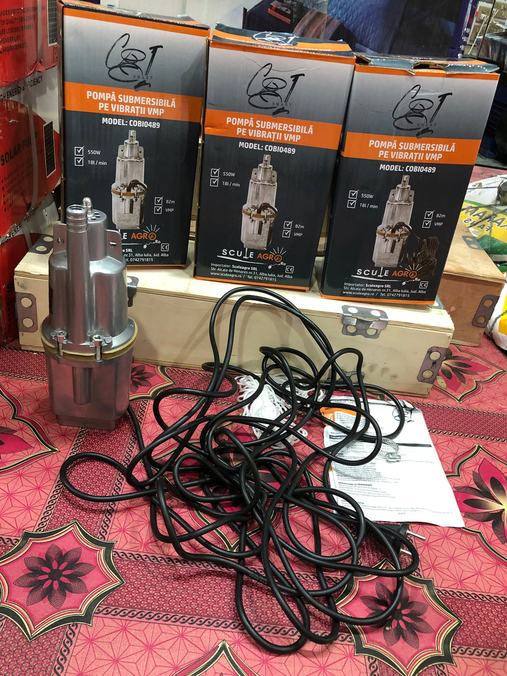 550W Submersible Water Pump – 18L/Min High-Pressure Deep Well Pump
