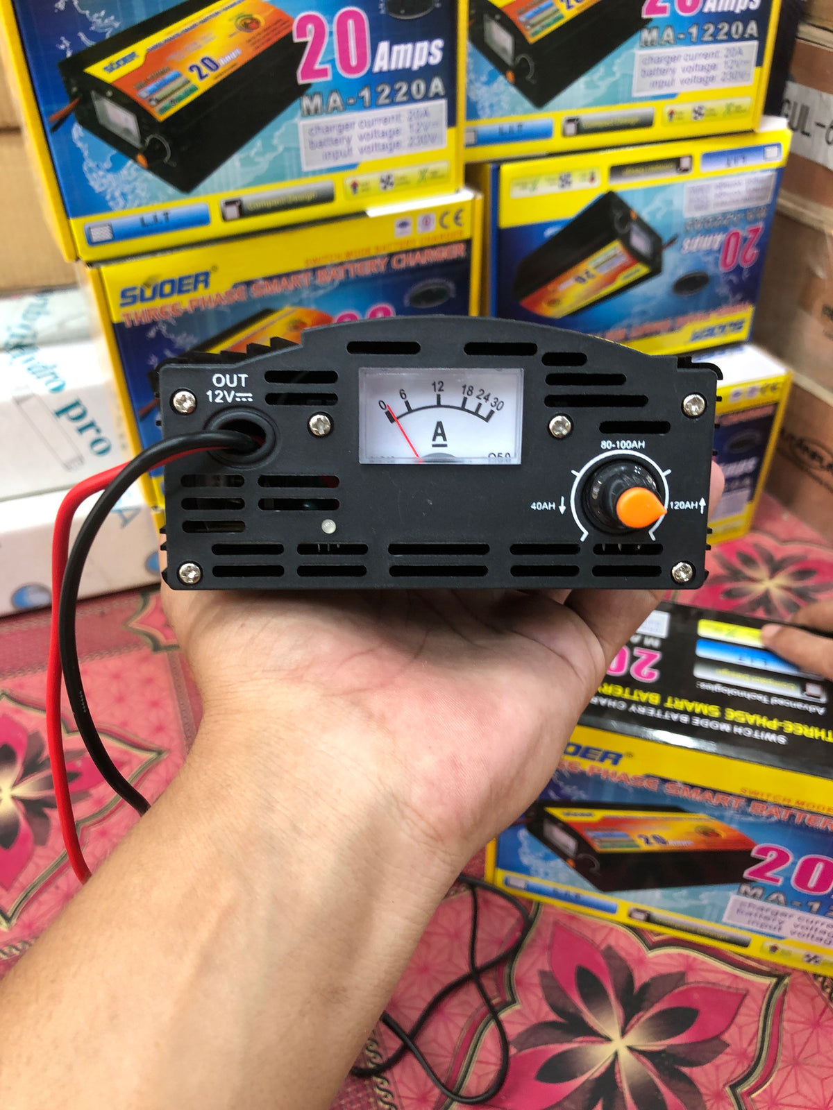 SUOER MA-1220A 20A Three-Phase Smart Battery Charger 230V