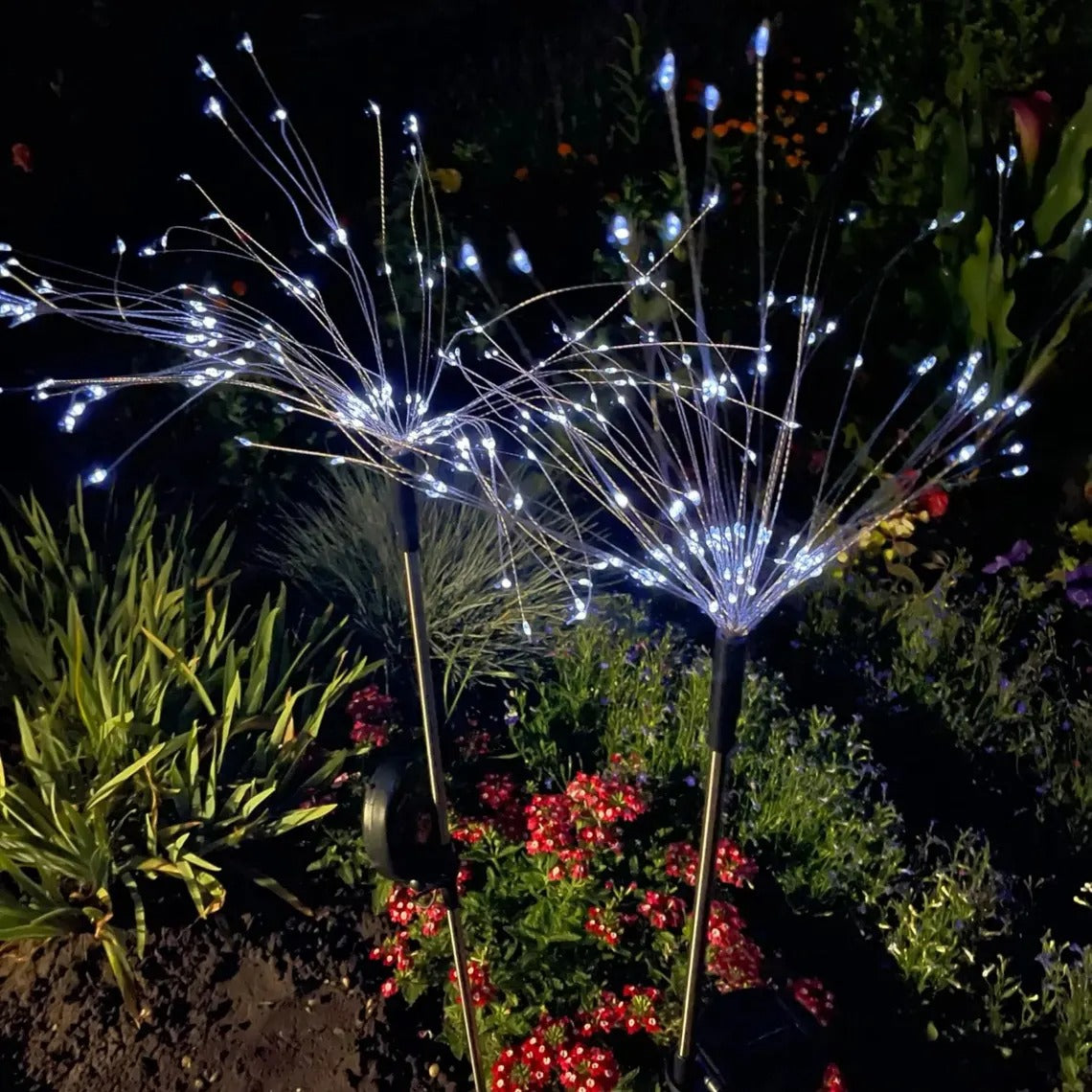 Solar Fiber Optic Starburst Garden Light – Colorful Outdoor Decorative Light
