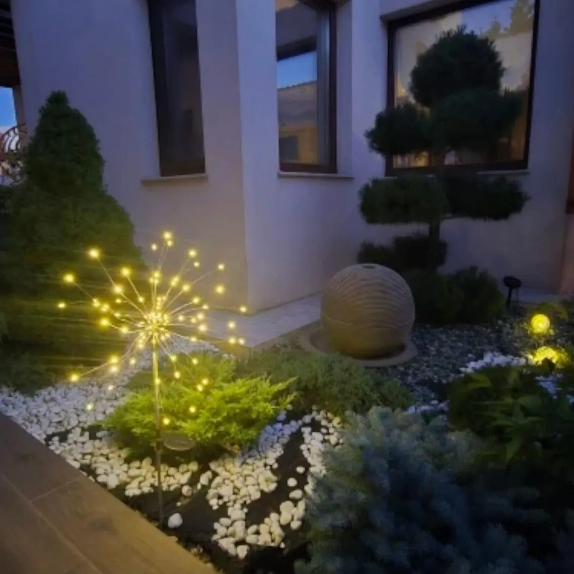 Solar Fiber Optic Starburst Garden Light – Colorful Outdoor Decorative Light