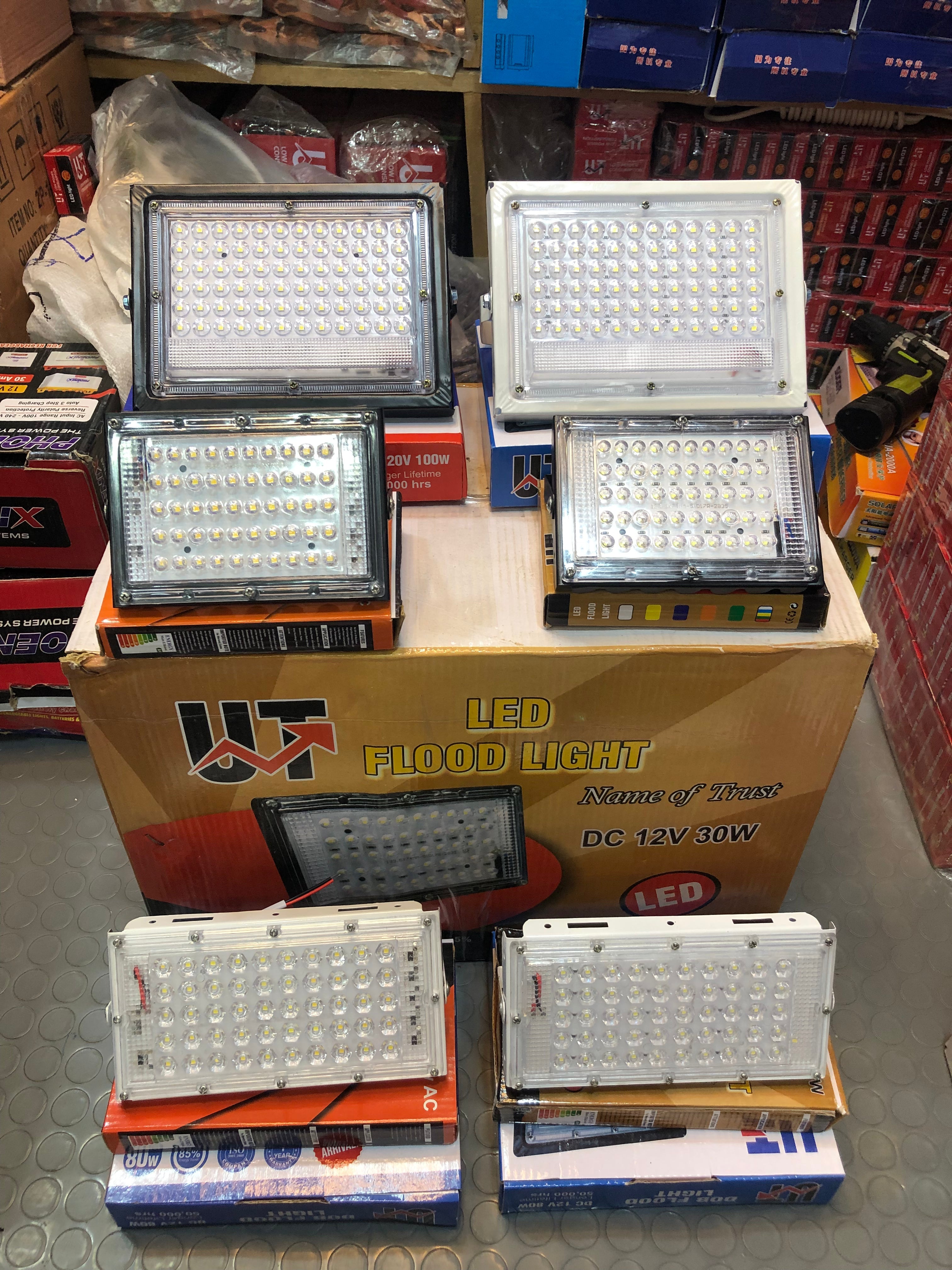 AC/DC LED Flood Light – Available in 30W, 50W & 100W | High Brightness Outdoor Security Light
