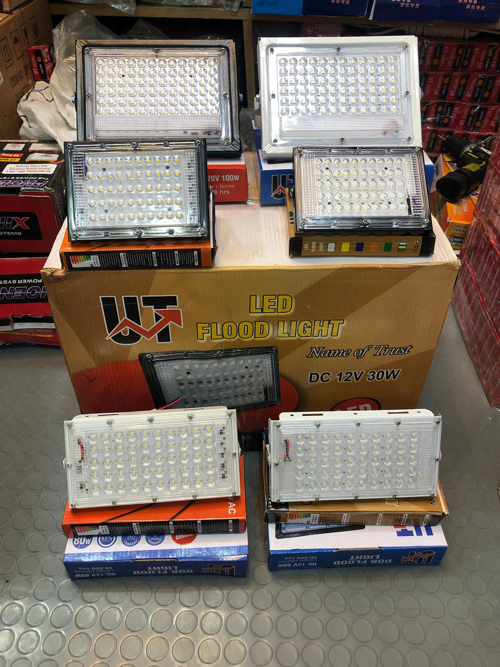 AC/DC LED Flood Light – Available in 30W, 50W & 100W | High Brightness Outdoor Security Light