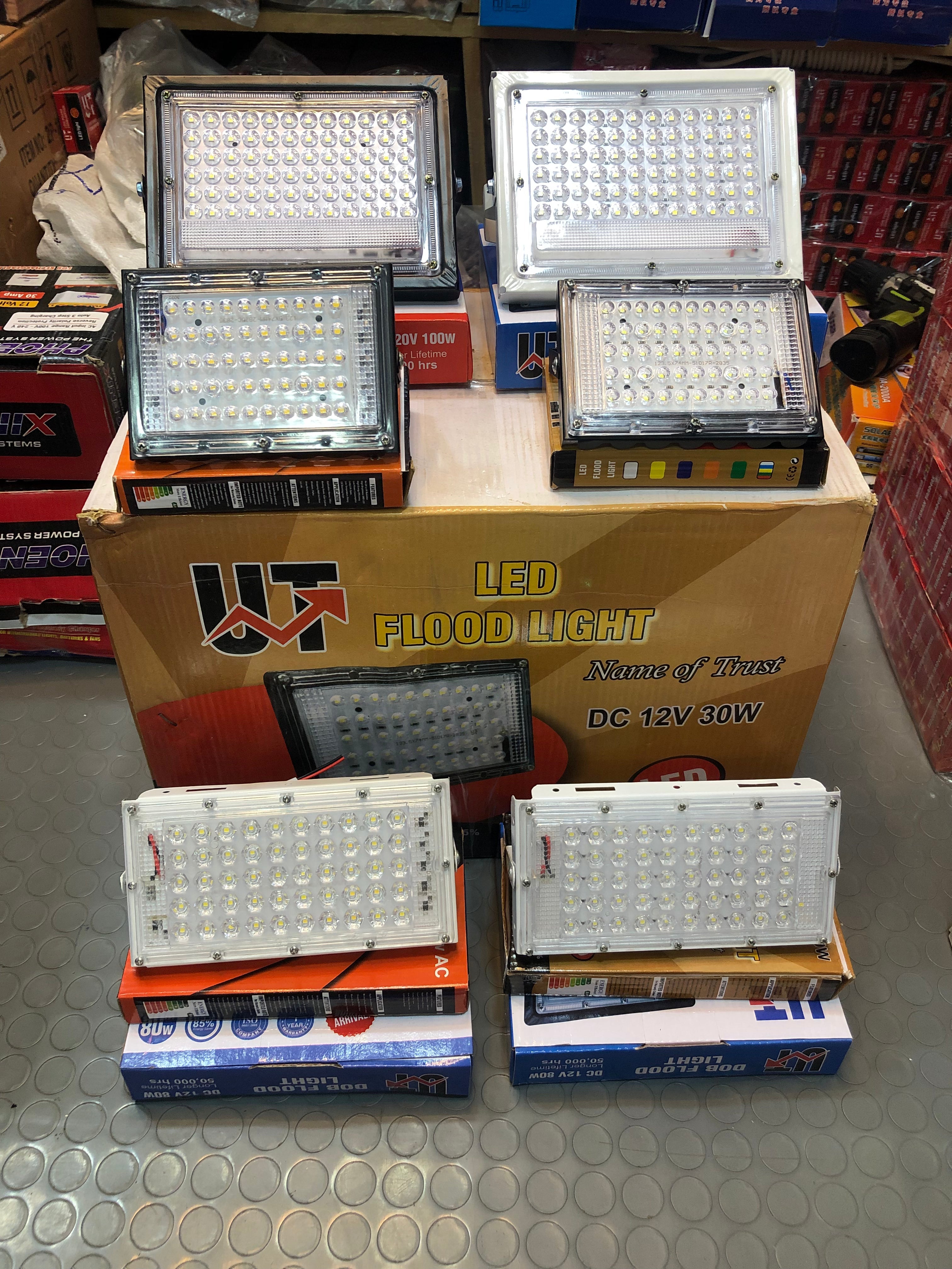 AC/DC LED Flood Light – Available in 30W, 50W & 100W | High Brightness Outdoor Security Light