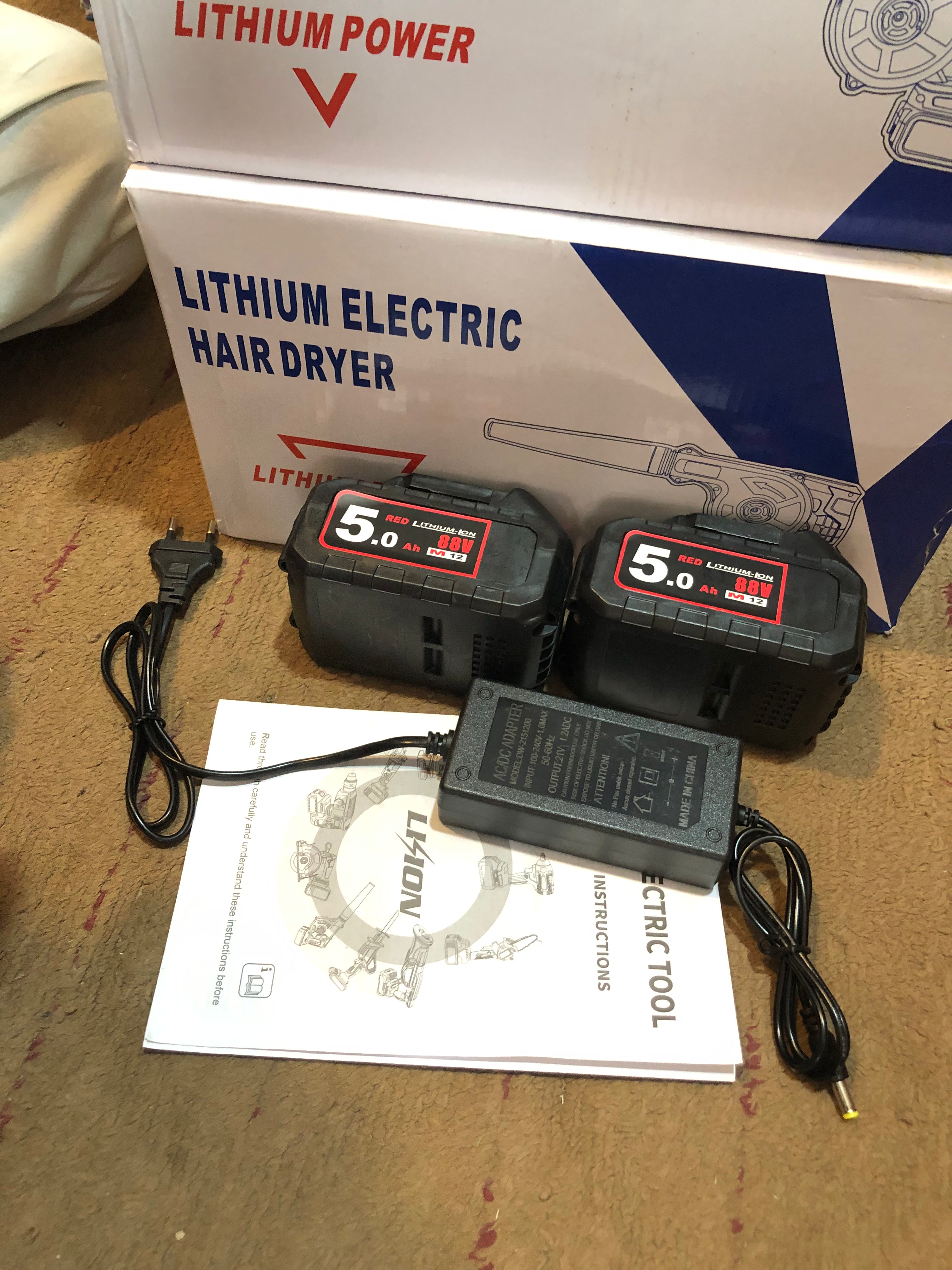 Rechargeable Cordless Lithium Electric Air Blower with Dual Battery
