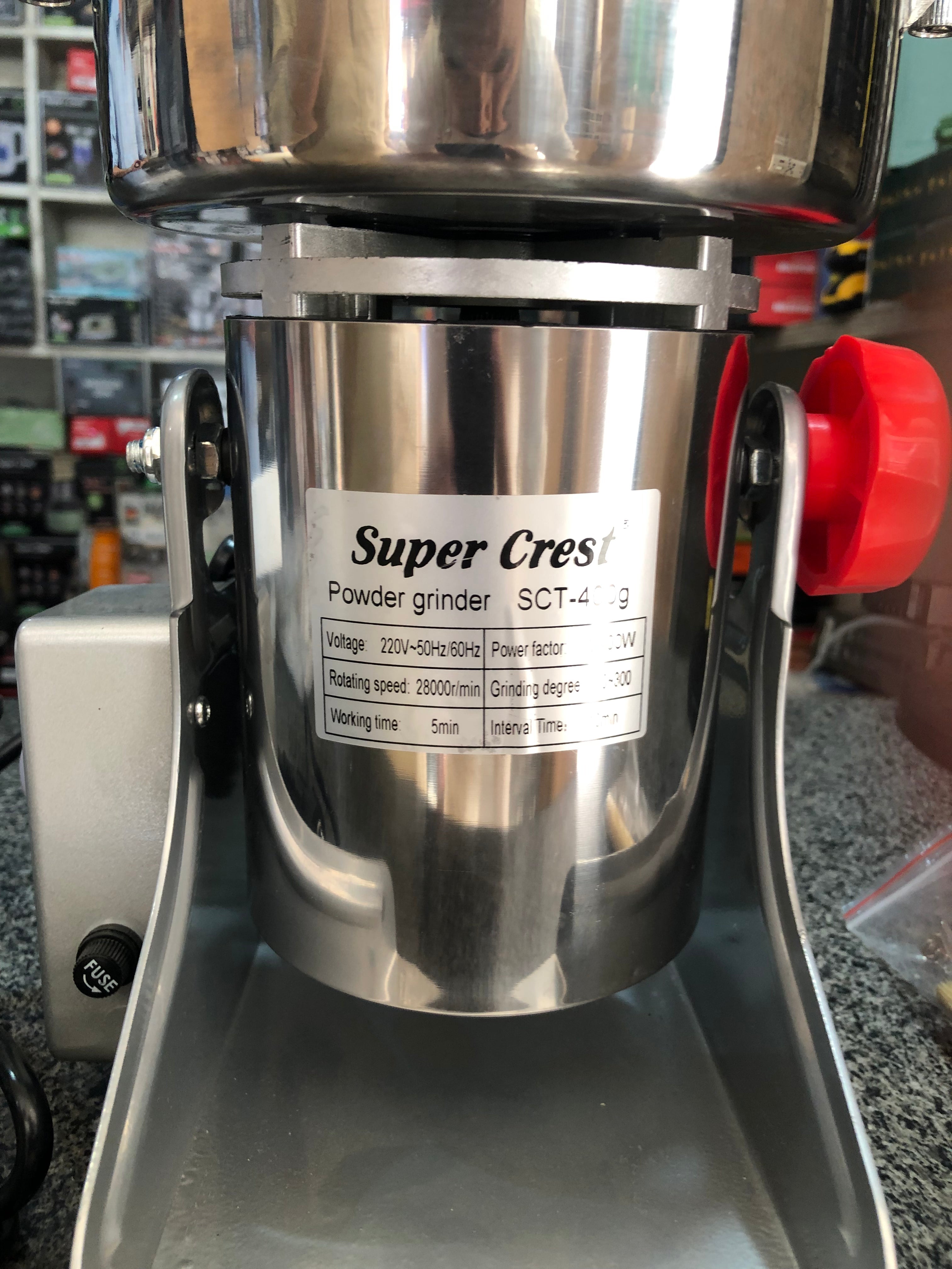 Super Crest 2000W Electric Powder Grinder & Coffee Grinder – Stainless Steel Spice Grinding Machine