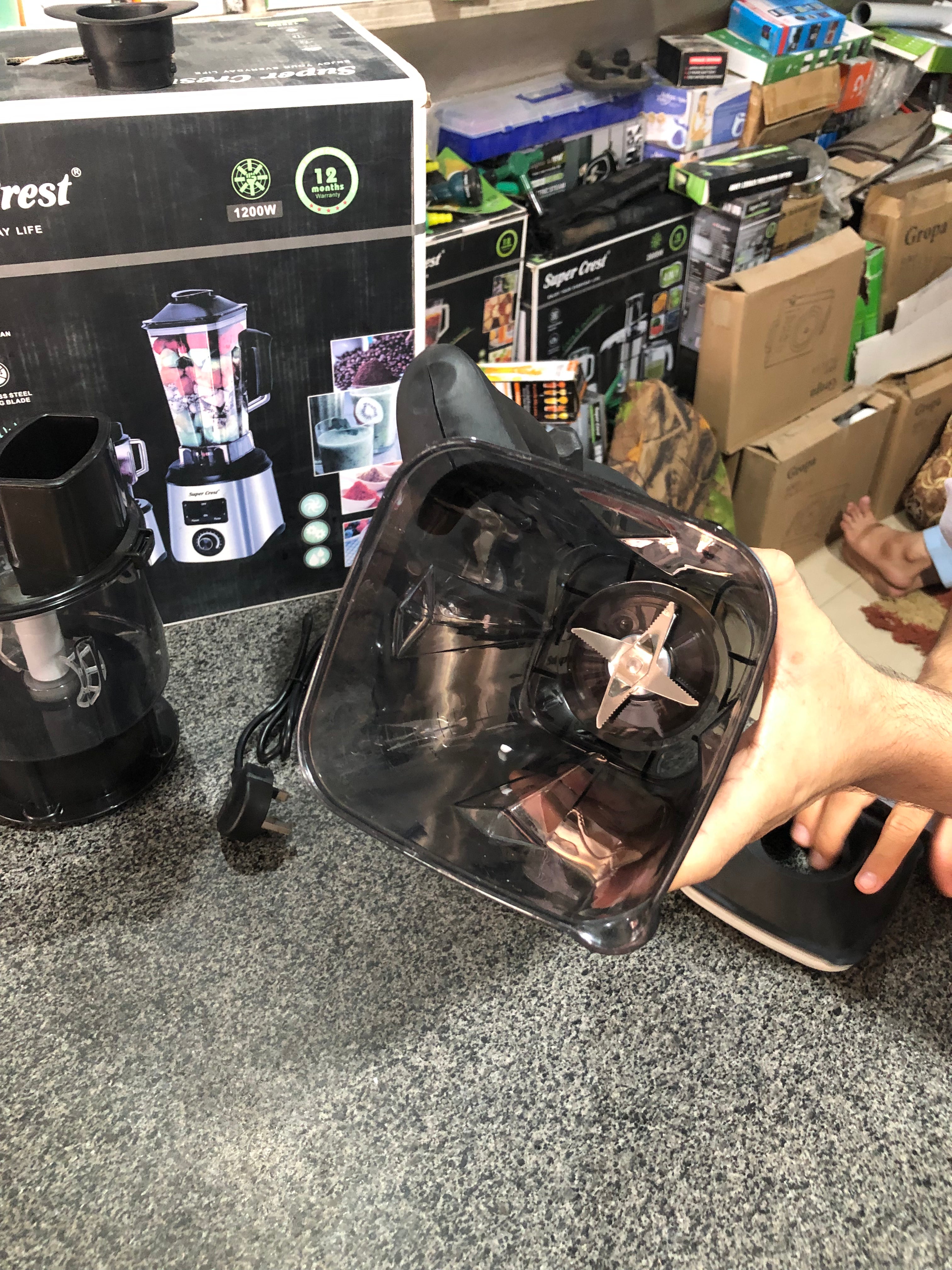Super Crest 3 in 1 Blender Grinder & Chopper 1200W – SCT-8062