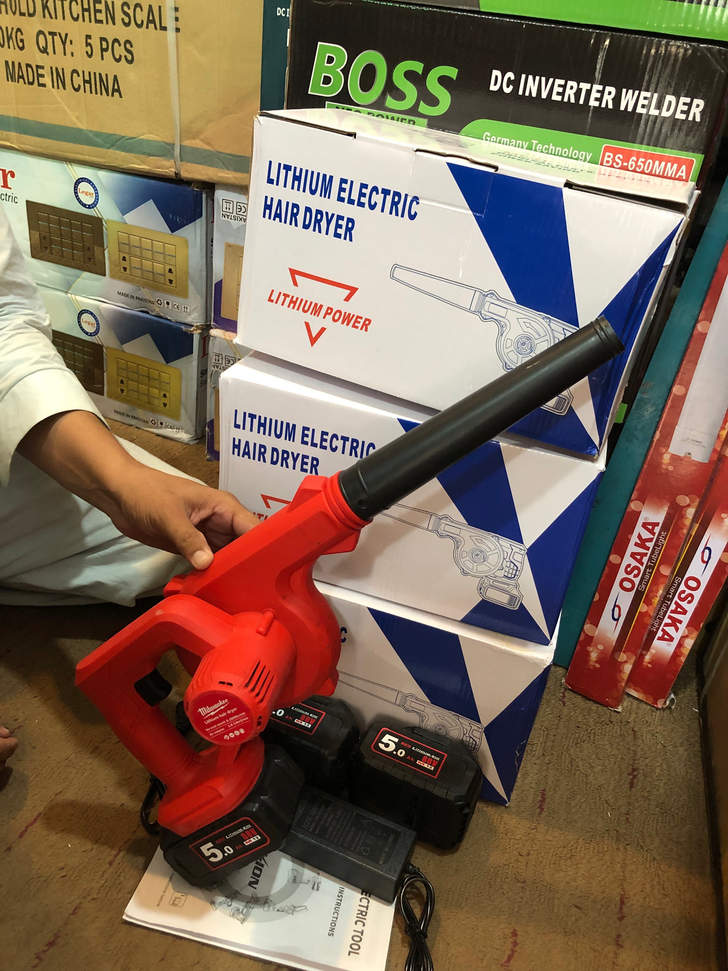 Rechargeable Cordless Lithium Electric Air Blower with Dual Battery