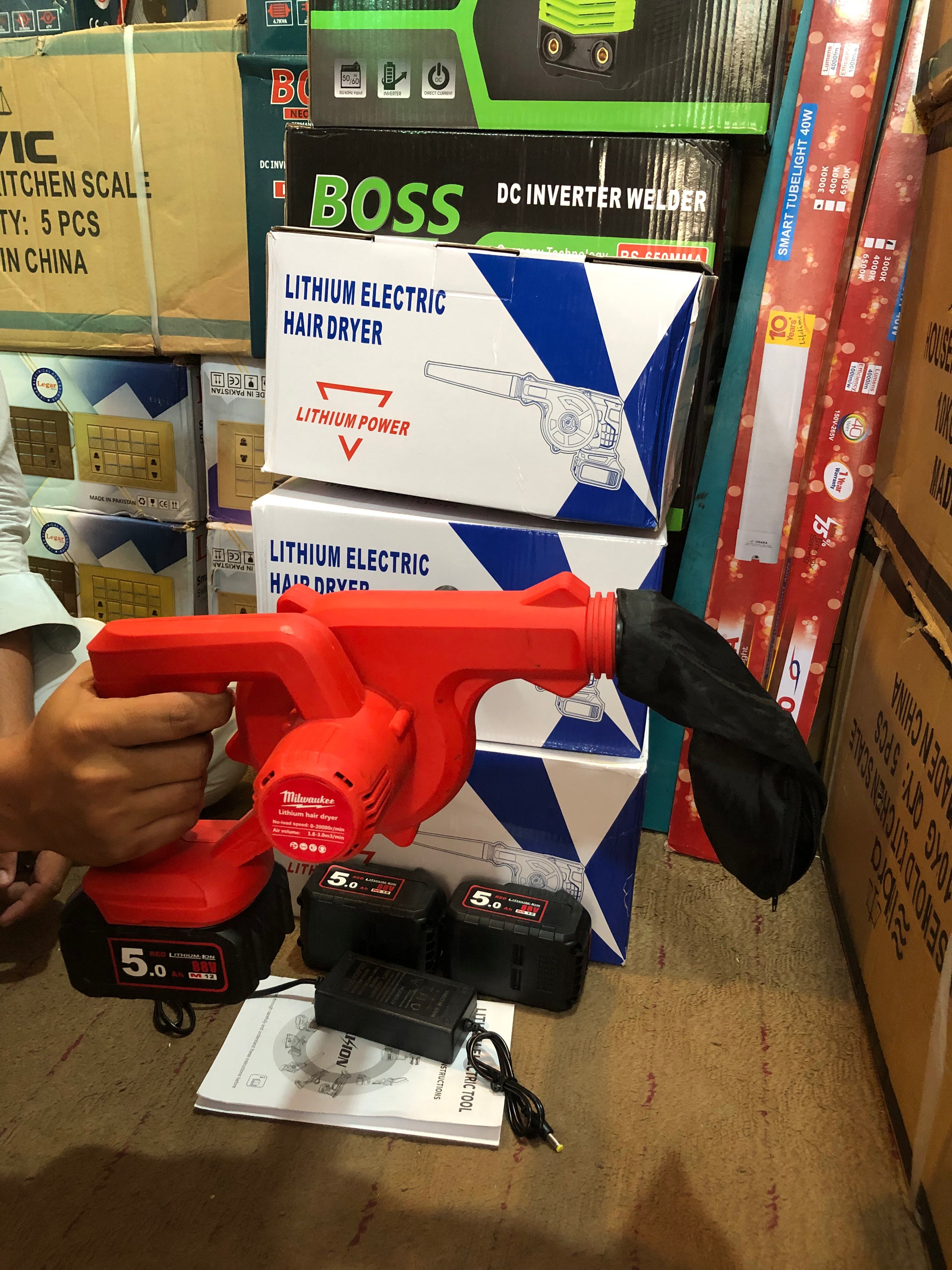 Rechargeable Cordless Lithium Electric Air Blower with Dual Battery