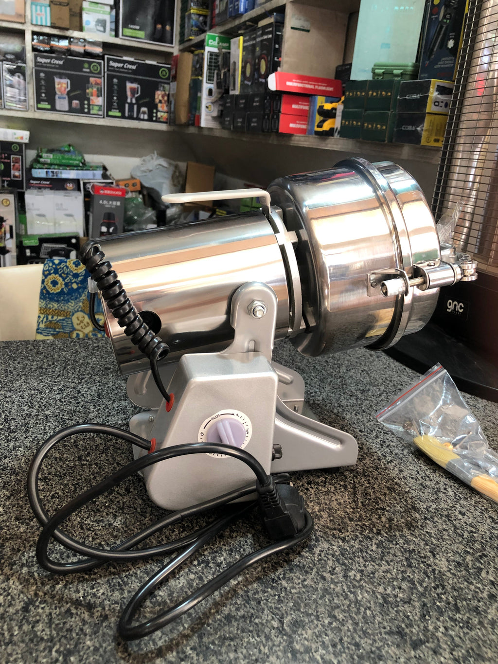Super Crest 2000W Electric Powder Grinder & Coffee Grinder – Stainless Steel Spice Grinding Machine