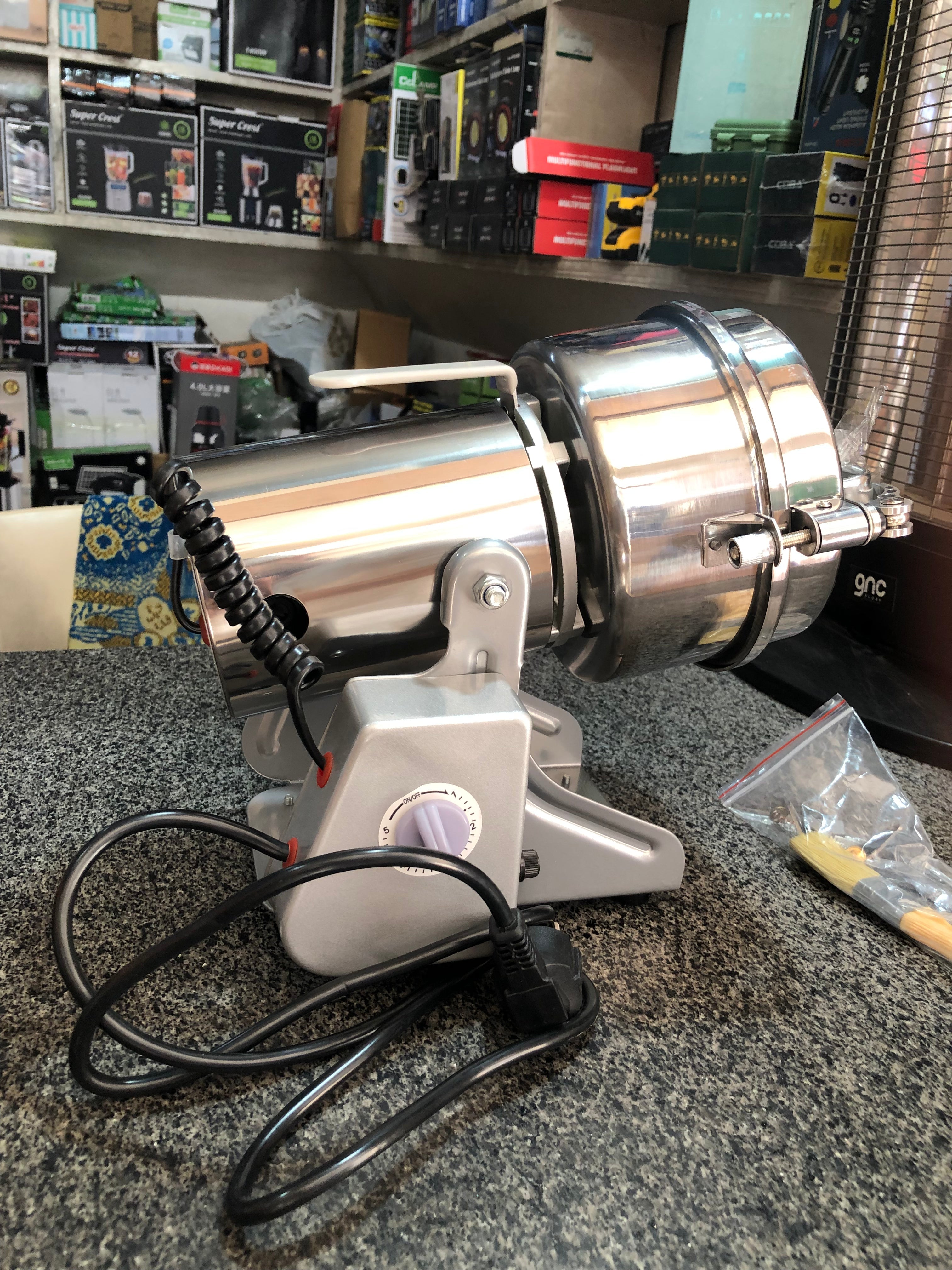 Super Crest 2000W Electric Powder Grinder & Coffee Grinder – Stainless Steel Spice Grinding Machine
