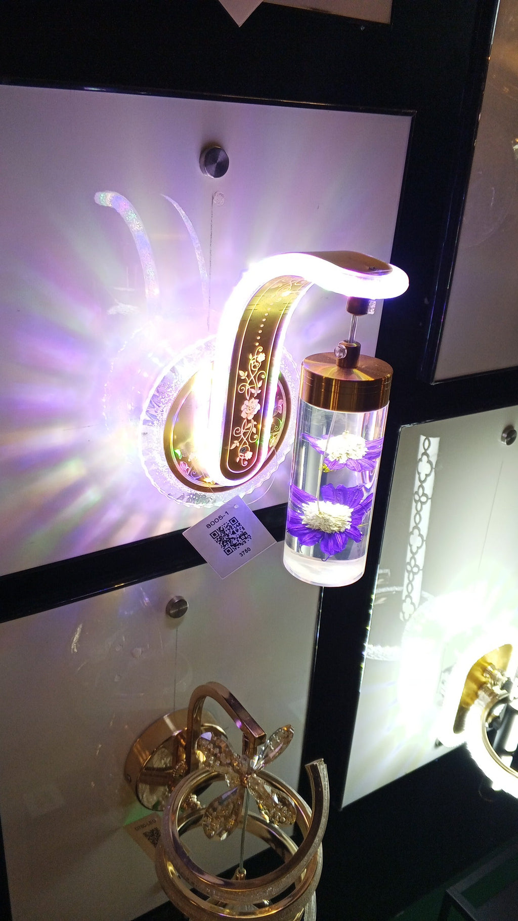 Turkey Import Luxury LED Wall Light with Decorative Water Flower Lamp