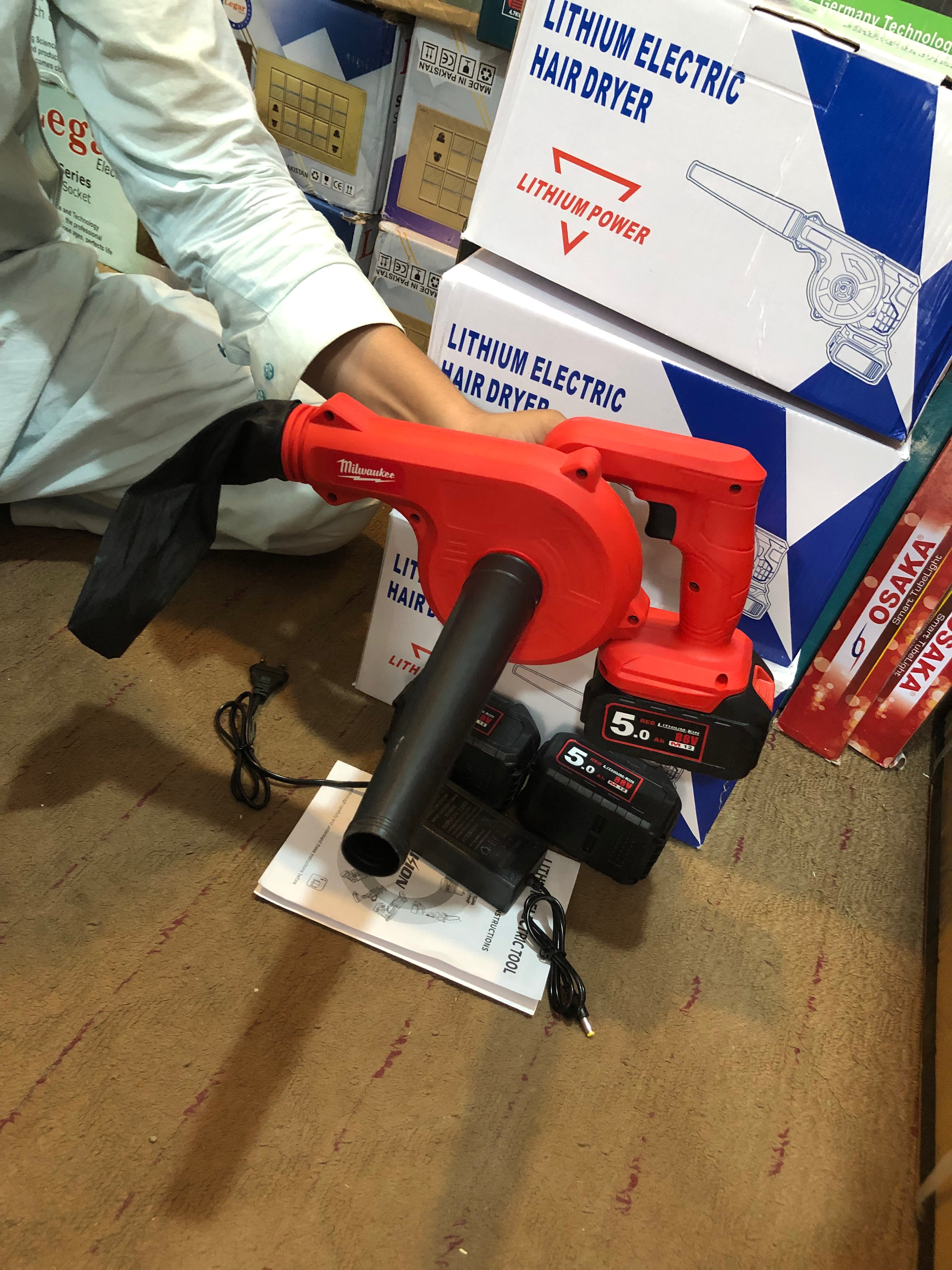 Rechargeable Cordless Lithium Electric Air Blower with Dual Battery