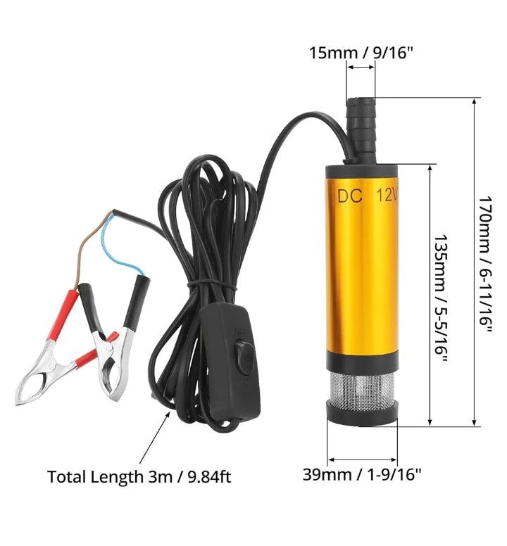 Diesel Pump stainless steel Gold body