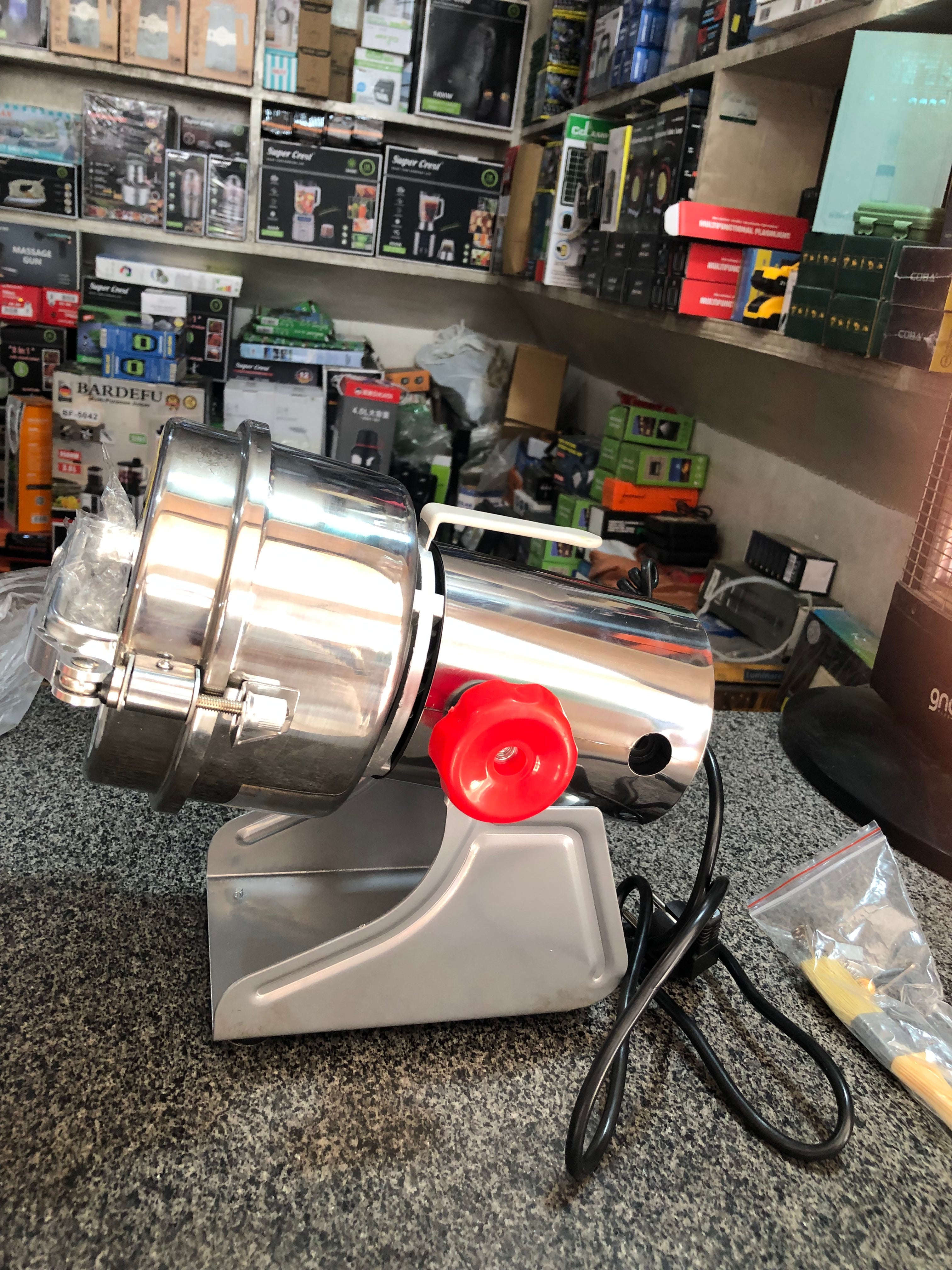 Super Crest 2000W Electric Powder Grinder & Coffee Grinder – Stainless Steel Spice Grinding Machine