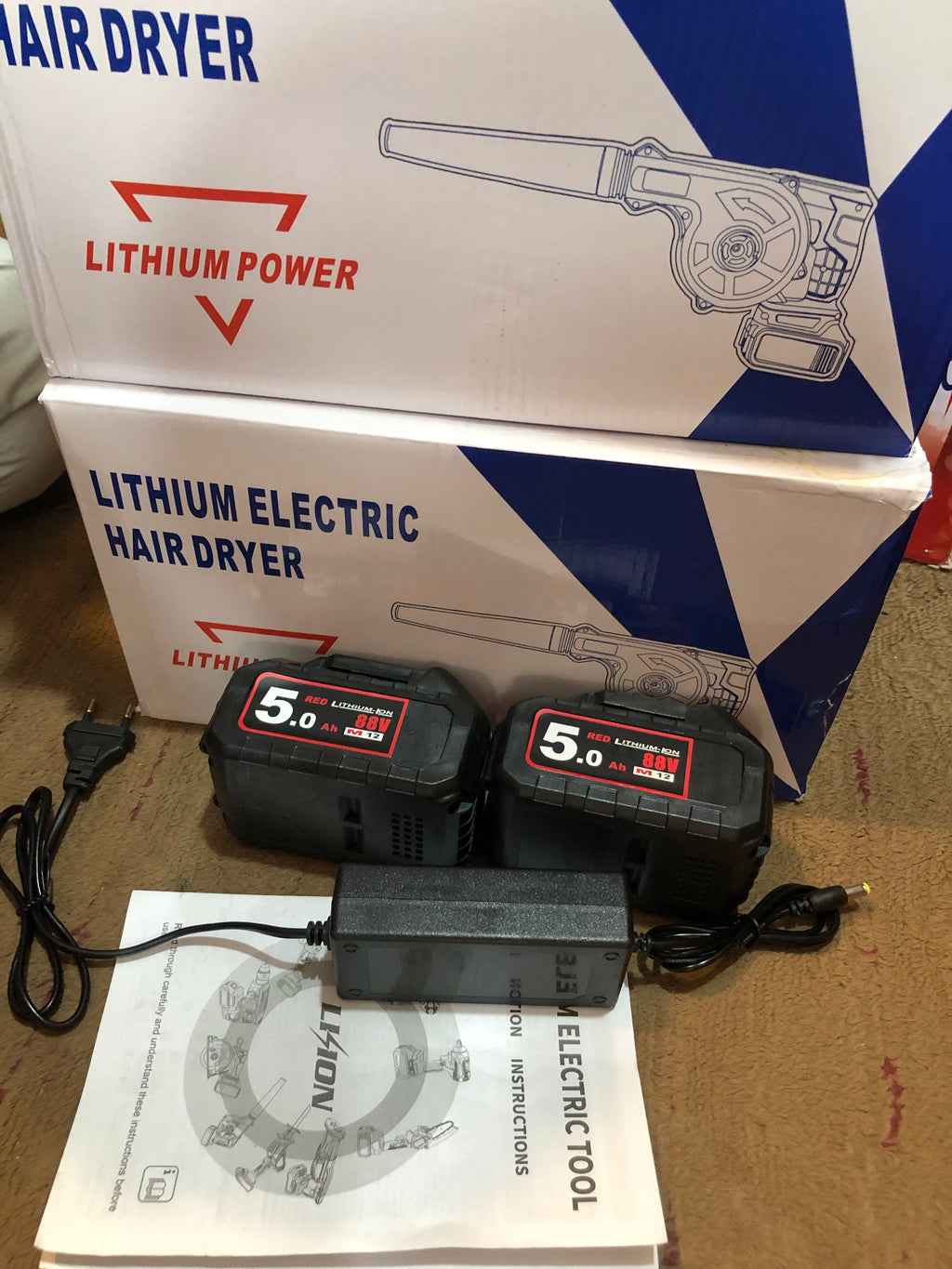 Rechargeable Cordless Lithium Electric Air Blower with Dual Battery